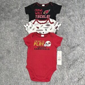 NFL Team Gear Arizona Cardinals Baby Onesie Bundle Infant 6-12 Months Unisex NEW